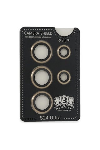 Samsung Samsung Uyumlu Galaxy S24 Ultra Bilvis Titan Kamera Lens - Gold