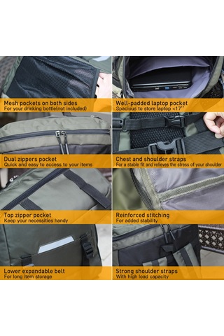 Ranyeek 80l Büyük Kapasiteli Su Geçirmez Sırt Çantası - Dağcılık, Kamp Ve Seyahat İçin Çok Renkli