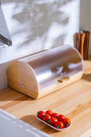 Acar Sirius Bambu Ekmek Saklama Kutusu - 39 25 19 Cm Ahşap