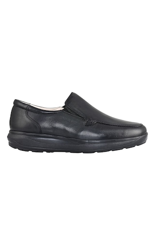 Dr. Comfort 10.013 Rocker Bottom Tabanlı, Gümüş İyonlu Hakiki Deri Erkek Ayakkabısı Siyah