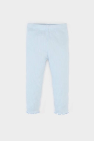 DeFacto Kız Bebek 2'li Takım Baskılı Kısa Kollu Fitilli Kaşkorse Tişört Beli Lastikli Alt A0457A525SMBE343 Mavi