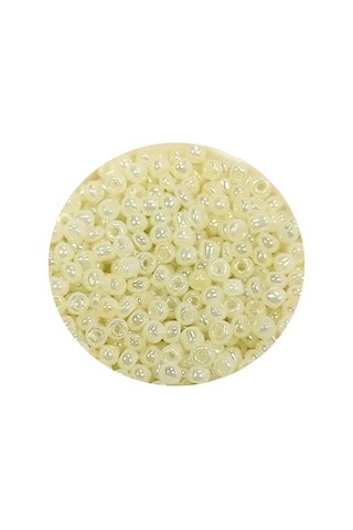 Dökme Cam Kum Boncuk 11/0 2 Mm - 60 Gram - Krem - Bnc047