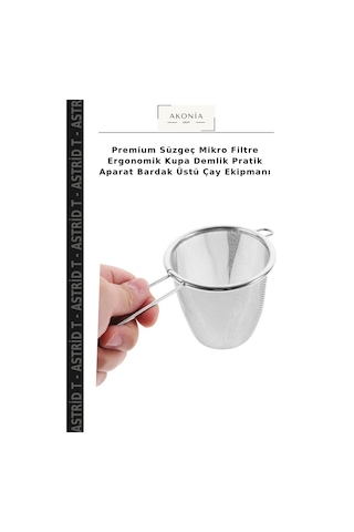 Premium Süzgeç Mikro Filtre Ergonomik Kupa Demlik Pratik Aparat Bardak Üstü Çay Ekipmanı Diğer
