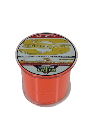 Latex Surf Cast 300M Super Soft Uzak Atış Misinası Turuncu