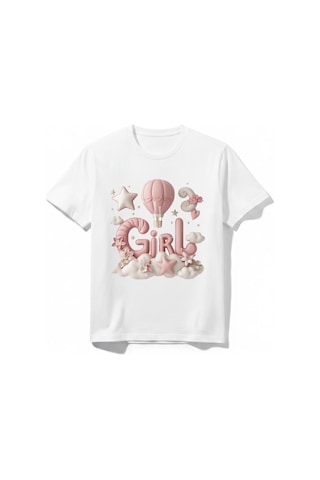 Urbantrendstore Girls Unisex Kız Çocuk Bisiklet Yuvarlak Yaka Basic Kısa Kollu %100 Pamuk Tişört Beyaz