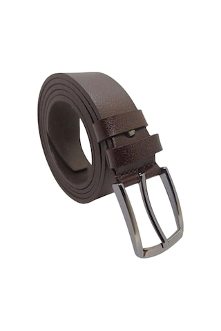 Bawcompany Erkek Kemer Hakiki Deri Kumaş Ve Kanvas Pantolonlar Için Uygun 3.2cm Kahverengi