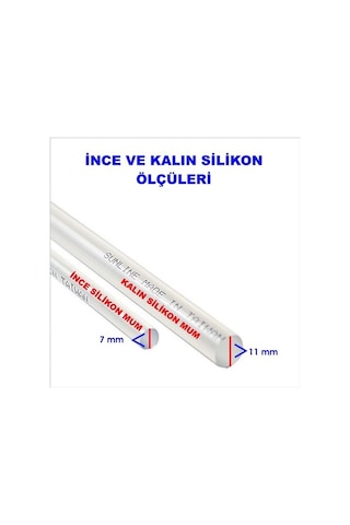 Sıcak Silikon Çubuk - Ince Ve Kalın Mum Silikon