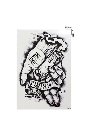 Geçici El Ve Yazılı Dövme Siyah