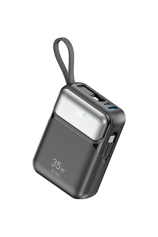 Wiwu Wi-p052 Galaxy Serisi Type-c Lightning Çıkışlı Taşınabilir Powerbank Pd 35w 10000mah Siyah