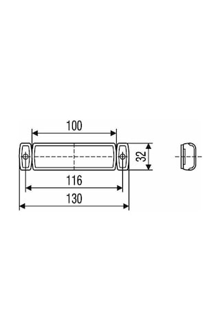 Hella Kamyon Park Lambasi Reflektörlü Yatay Montaj 24v 2ps008645-001