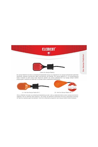 Seviye Flatörü 1.6 Metre - Element - Kauçuk Kablolu