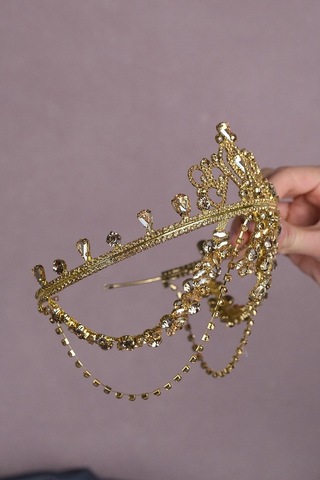 FdayAksesuar En Güzel Gelinlere Özel Hürrem Saçaklı Alınlık Gelin Kına Tacı FRDY31626