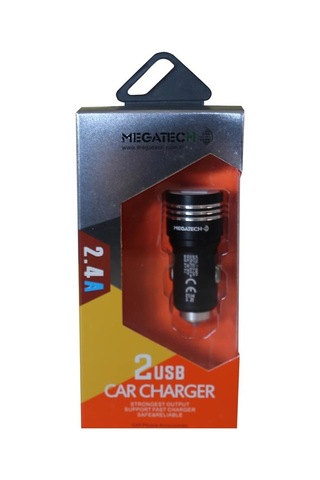 Megatech T05-m24 Renkli 2.4a 2usb Çelik Araç Şarj Aleti Kdo