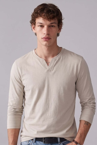 Barrels And Oıl Erkek Uzun Kollu Sweatshirt - Bej Bej