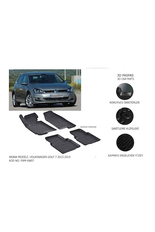 Golf7 Golf7.5 Havuzlu Paspas Takımı
