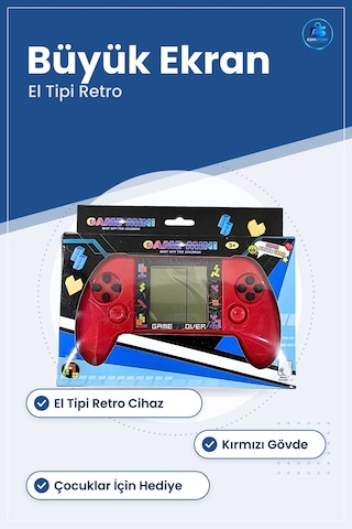 Tetris Taşınabilir Oyun Konsolu Büyük Ekranlı Kırmızı El Tipi Ret