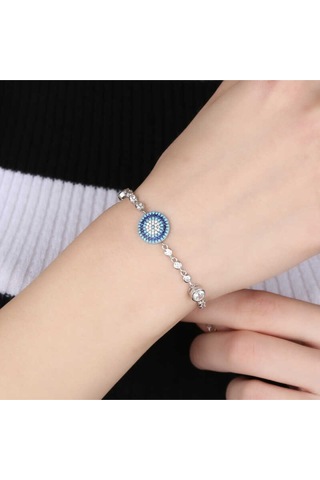 Casera's Gümüş Nazar Boncuklu Bileklik Csr2180026 Gümüş