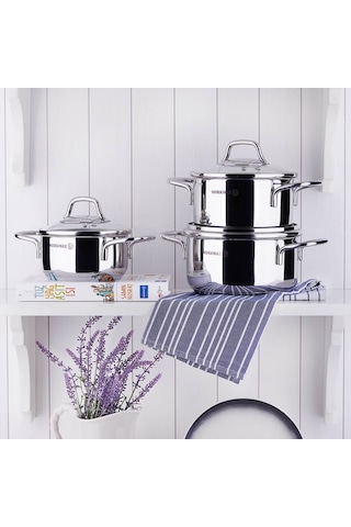 Korkmaz A1650 Perla Jr. 6 Parça Tencere Seti