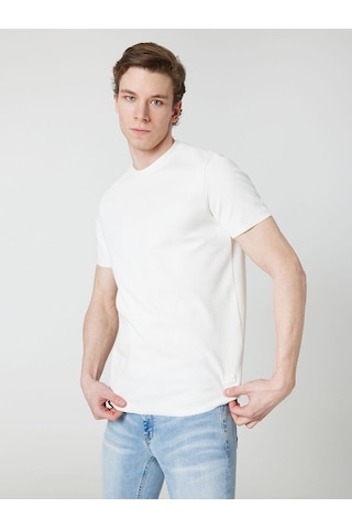 LOFT Regular Fit Erkek Tshirt K.kol Lf2029954 Q1.v1 Beyaz