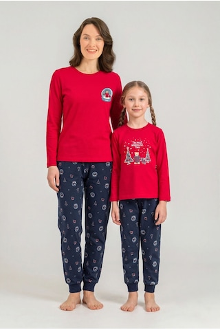 Rolypoly The Most Wonderful Time Anne Kız Kırmızı Uzun Kol Pijama Takım Rp3936-a-v1 Rp3936-a-v1