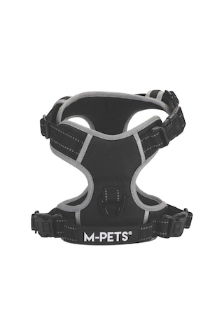 M-pets Hıkıng Reflektörlü Soft Sırt Tasması Black Xl