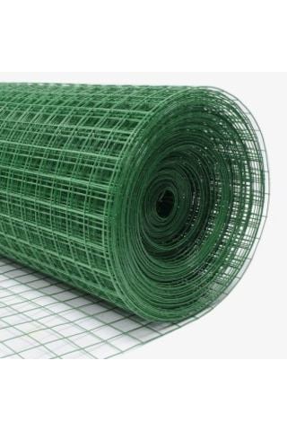 PVC Kaplı Puntalı Tel 1,50x25 m Kümes Teli Kafes Teli Çit Teli