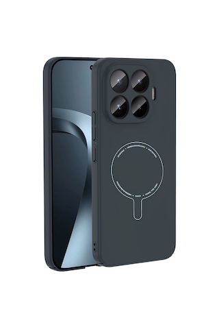 Xiaomi 17t Pro Kılıf Magsafe Şarj Özellikli Kamera Korumalı Elio Sert Pc Kapak Lacivert