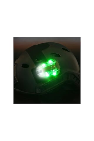 Taktik Kask Işığı, Tanıma Işığı, Taktiksel Ir Flaş, Led Klipsli Işıklar Yeşil
