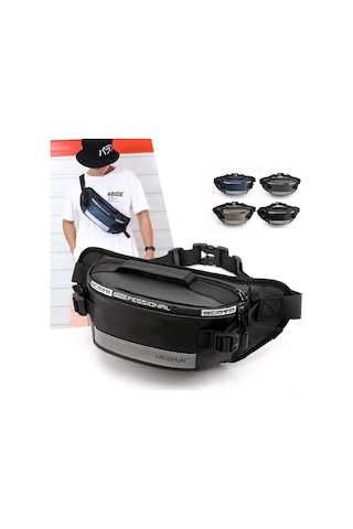Erkek Ve Kadın İçin Şık Ve Pratik Bel Çantası, Spor Ve Günlük Kullanım İçin Rahat Göğüs Çantası Siyah