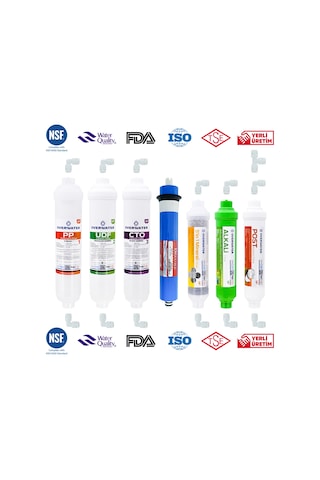 OverWater Kapalı Kasa Su Arıtma Cihazı 7 Li Inline Filtresi Seti 11 Aşamalı Özel Sarım Membran Filtre