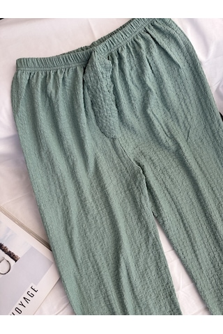Intive Cool Comfort Waffle Kumaş Pamuklu Nefes Alabilir Basic Yaz Mint Yeşili