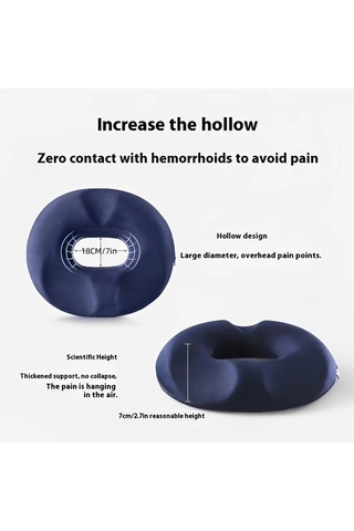 Xuweiwei Mavi Kadife Erkekler Belin Discomfortu İcin Ergonomik W Sekilli Bel Yastigi Uzun Oturmaya Uygun Mavi Kadife Erkekler