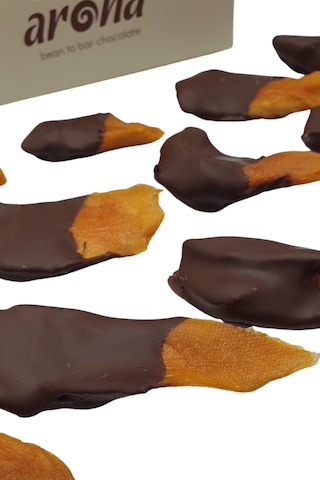 %72 Kakao Bitter Çikolata Kaplı Şekersiz Mango Dilimleri 250 G