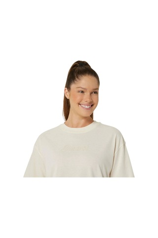 Kadın Bej Günlük Stil T-shirt Krem