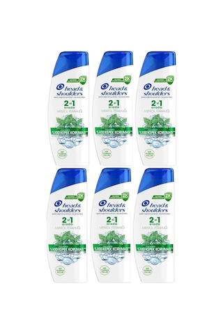 Head & Shoulders 330 Ml Şampuan 2-1 Mentol Ferahlığı X 6 Adet