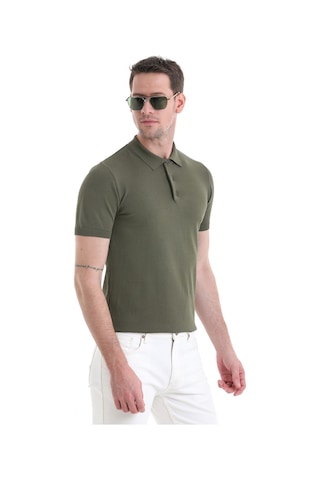 Hatemoğlu Haki Regular Fit Düz Rayon Polo Yaka Tişört 35362023c001 022 Haki