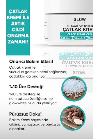 Glow Whıte %10 Üreli El, Ayak Ve Topuk Kremi Yoğun Nem Ve Onarıcı Bakım 100 Ml