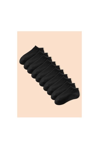Worthy Socks 16 Çift Kısa Patik Bilek Çorap 16'lı Paket Siyah
