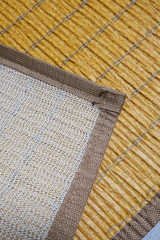 Rattan Kaymaz Banyo Paspası- Su Geçirmez- Çok Amaçlı Mat 50x120 C Açık Kahve