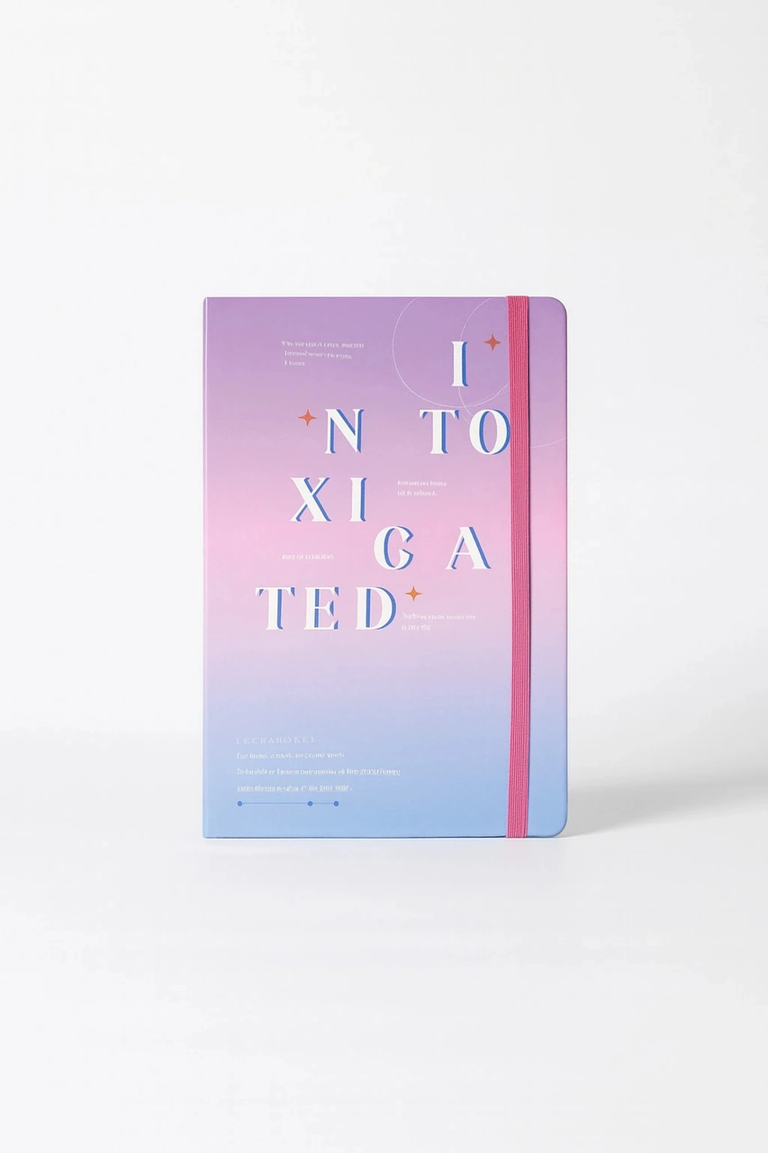 Ajanda Günlük Çizgili Not Defteri Notebook Intoxicated Pembe