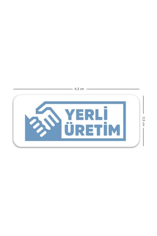 Kendinden Yapışkanlı 330 Adet Mavi Yerli Üretim Etiketi