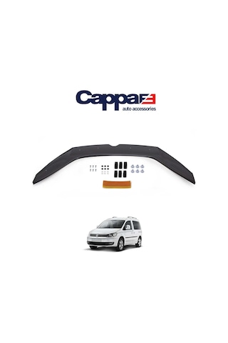 Cappafe Vw Caddy Ön Kaput Koruyucu Rüzgarlık 4Mm Abs 2010-2015