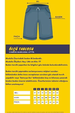 Comeor Erkek Regular Fit Yanları Cepli Rahat Kesim 2'Li Şort 001 Gri - Siyah