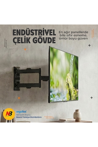 Nb Ergonomic Nb P4 Ultra Ince 32-55inch Hareketli Tv Askı Aparatı