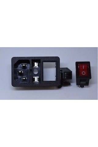 On/Off Switch Tırnaklı 250 Volt 10A Soketli ve Sigortalı