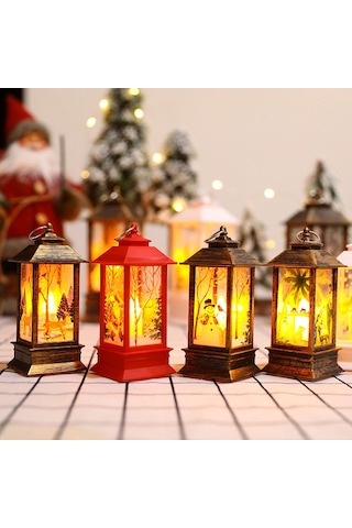 Hombey Büyük Boy Bakır Renkli Noel Baba Figürü, Led Isınma Işık, Çanak Lambası, Noel Ve Özel Etkinlikler Dekorasyonu Diğer