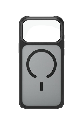 Apple Uyumlu iPhone 17 Pro Kılıf Veren Serisi Buzlu Transparan Hassas Kesim Ve Şık Tonlama Koruyucu Magsafe Kapak Siyah