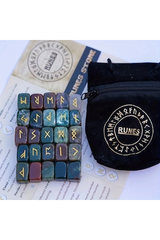 Willowhaven Topaz Doğal Ametist Rün Taşları Seti - Rune Lapis Lazuli Oyma Sembol Takı Yapım Kiti