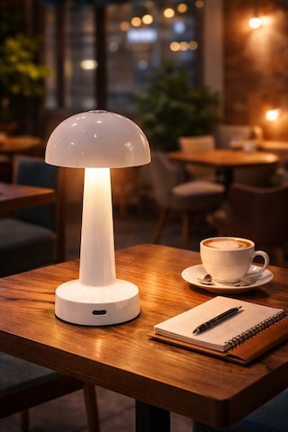 Zenlight Mantar Masa Lambası 320-6 Beyaz