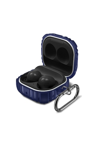 Microsonic Samsung Uyumlu Galaxy Buds Live Kılıf Military Darbe Emici + Askılık Lacivert